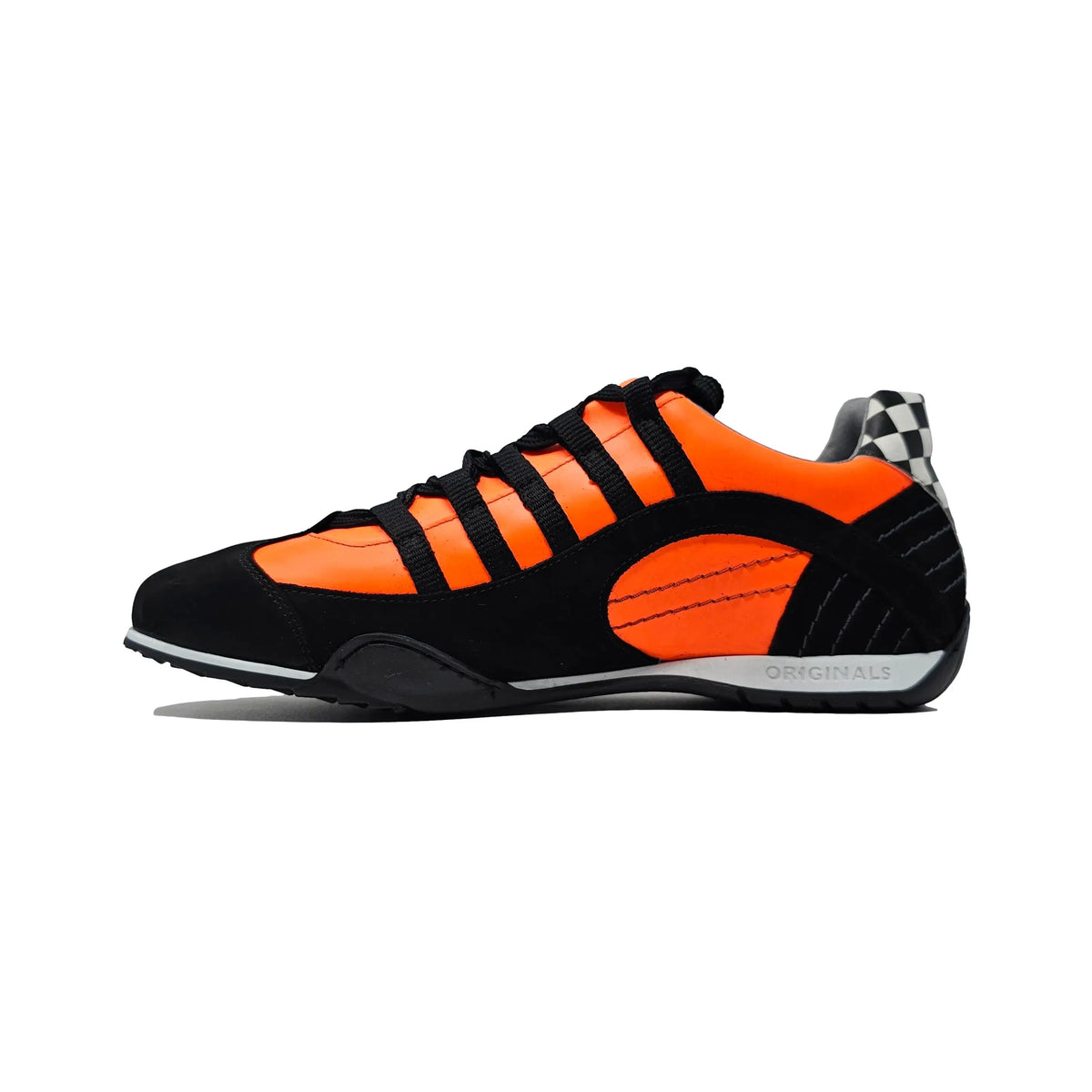 Men's Racing Sneaker in Flame Orange (Bright Orange and Black)