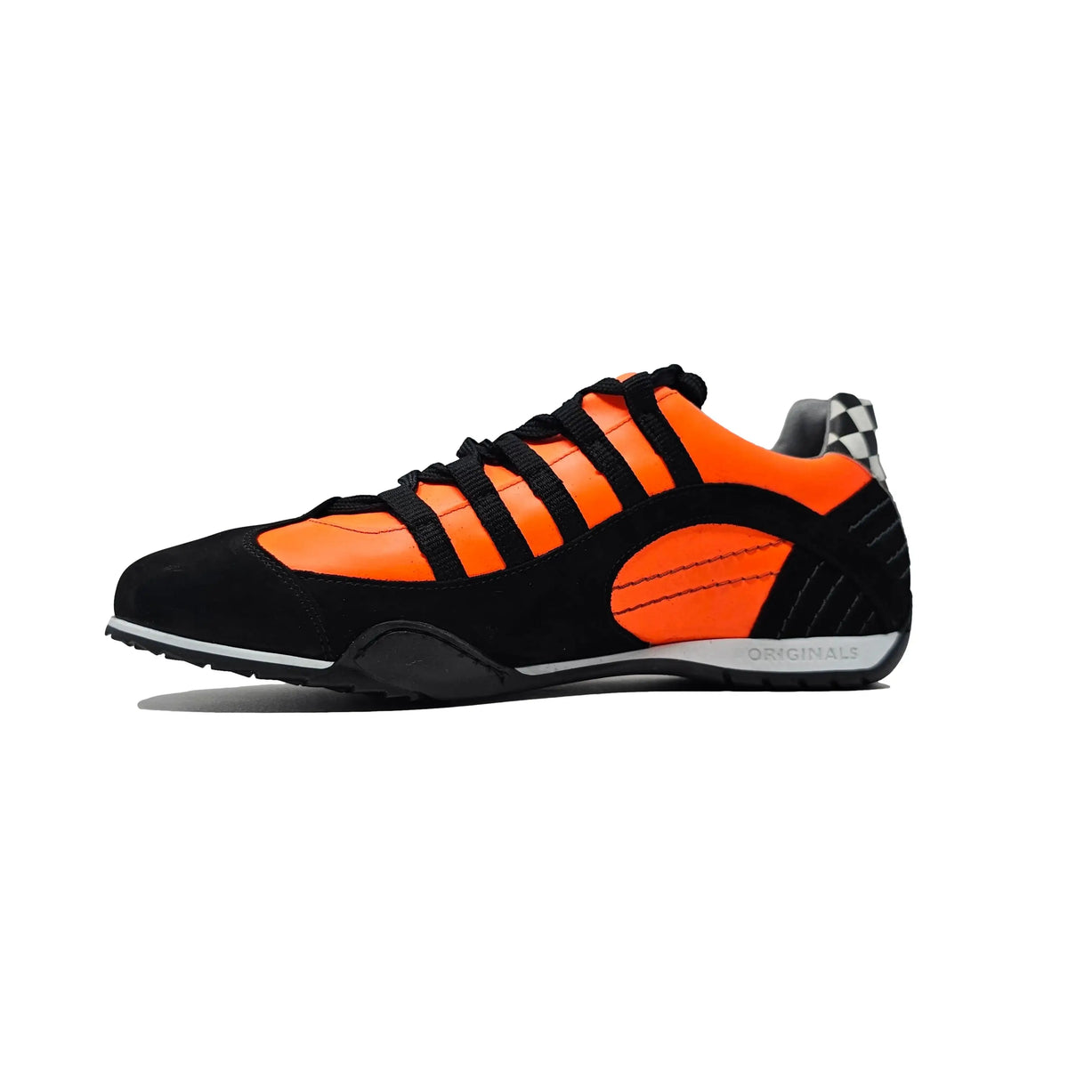 Men's Racing Sneaker in Flame Orange (Bright Orange and Black)