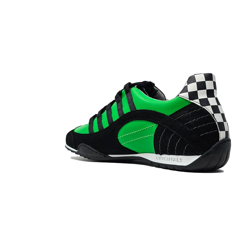 Men's Racing Sneaker in Green Hell (Bright Green and Black)