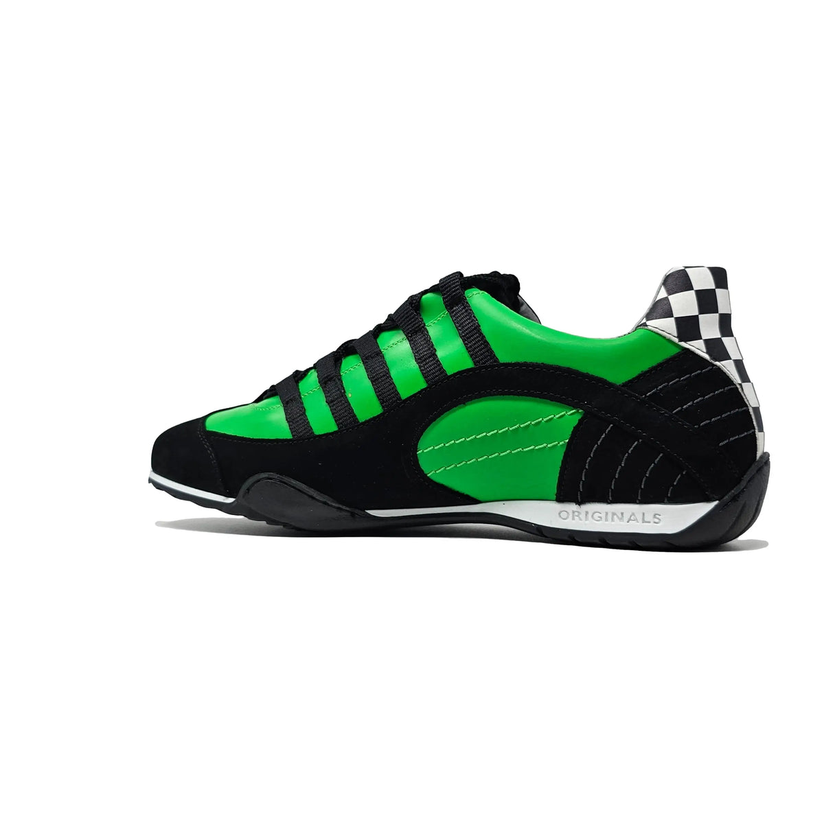 Men's Racing Sneaker in Green Hell (Bright Green and Black)