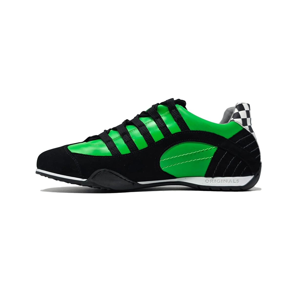 Men's Racing Sneaker in Green Hell (Bright Green and Black)