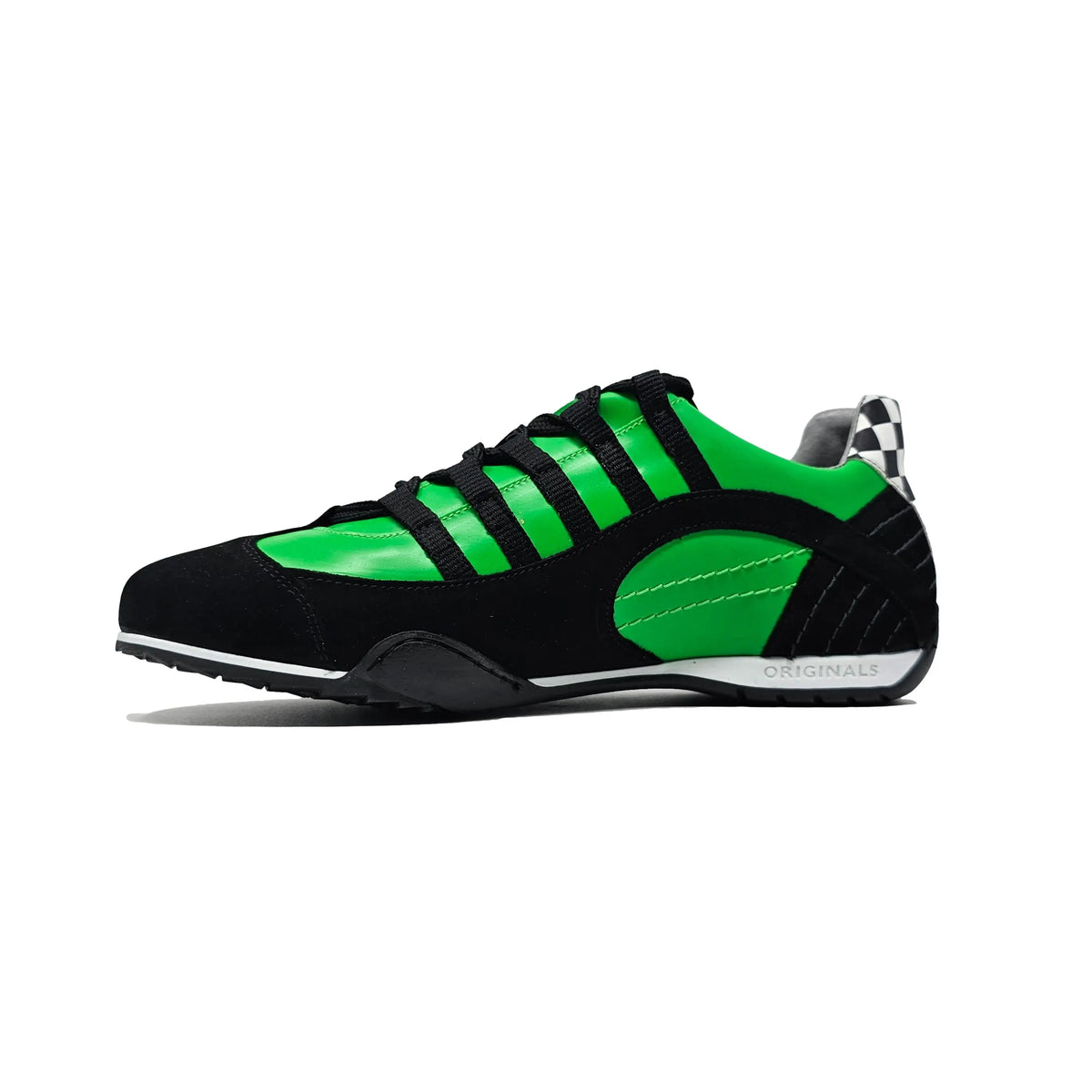 Men's Racing Sneaker in Green Hell (Bright Green and Black)