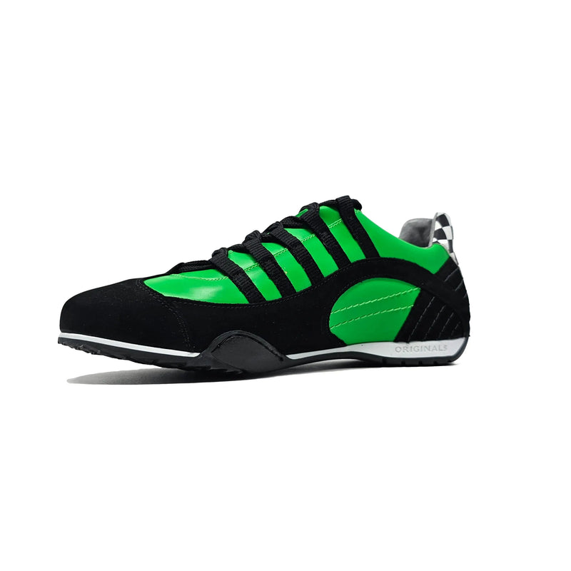 Men's Racing Sneaker in Green Hell (Bright Green and Black)