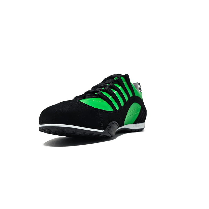 Men's Racing Sneaker in Green Hell (Bright Green and Black)