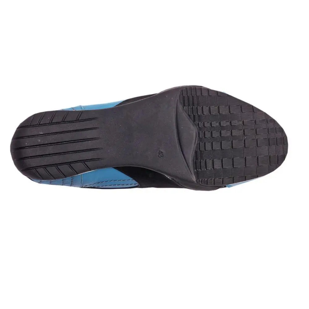 Men's Racing Sneaker in Miami Blue (Bright Blue and Black)