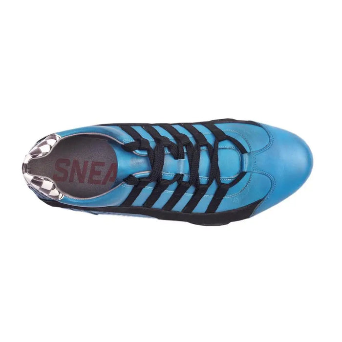 Men's Racing Sneaker in Miami Blue (Bright Blue and Black)