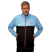 Gulf Raceway Cotton Zip Jacket in Blue and Black