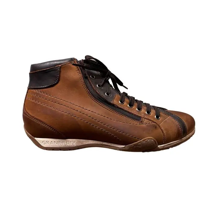 Men's GrandPrix High-Top Sneaker in Cognac (Medium and Dark Browns)