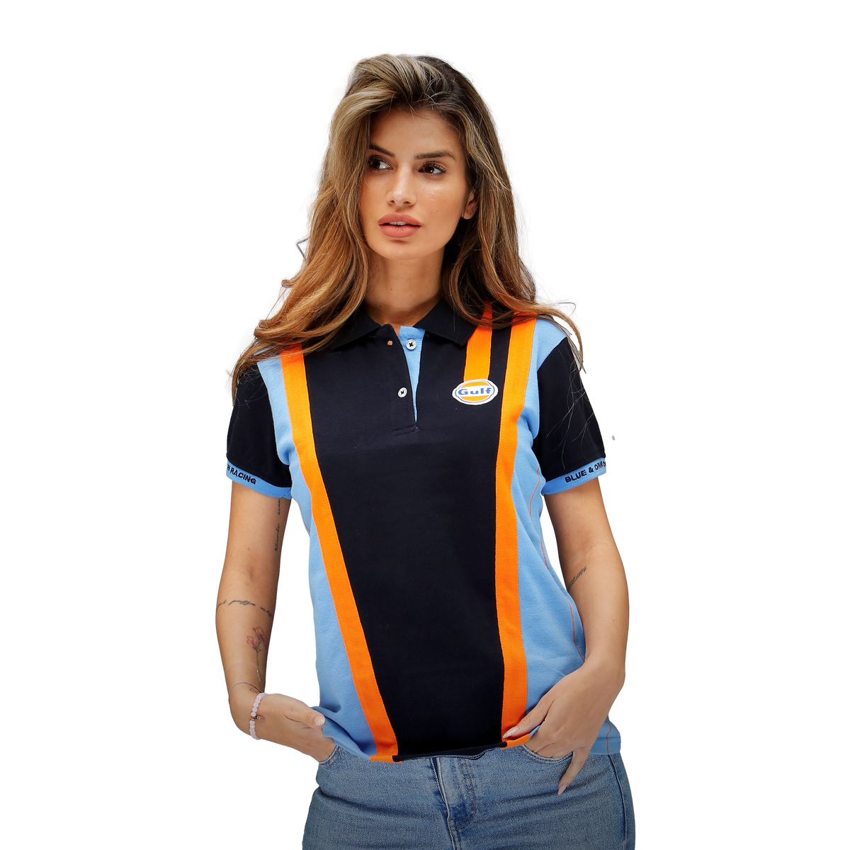 Women's Gulf Racing Team Polo in Navy