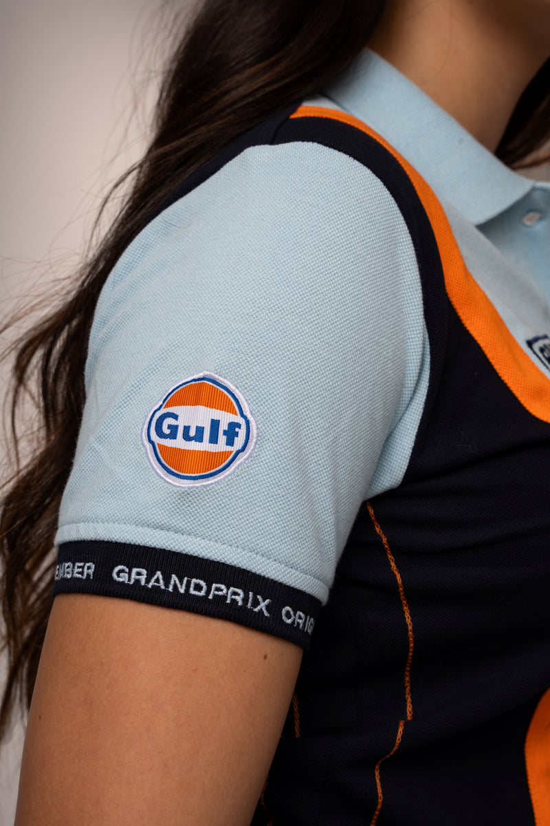 Women's Gulf Racing Team Polo in Gulf Blue