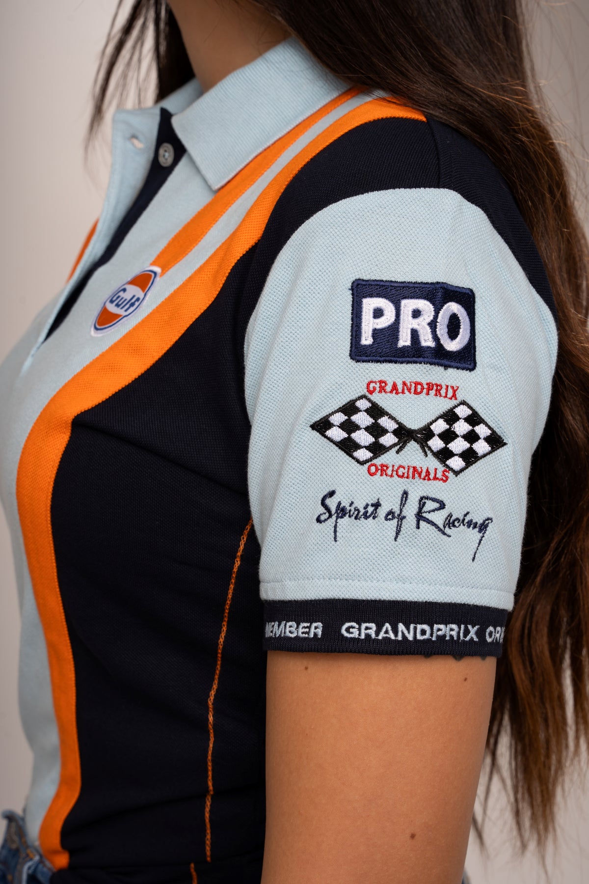 Women's Gulf Racing Team Polo in Gulf Blue