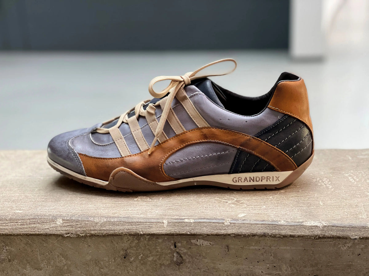 Men's GrandPrix Sneaker in Beach Club (Faded Navy and Brown)