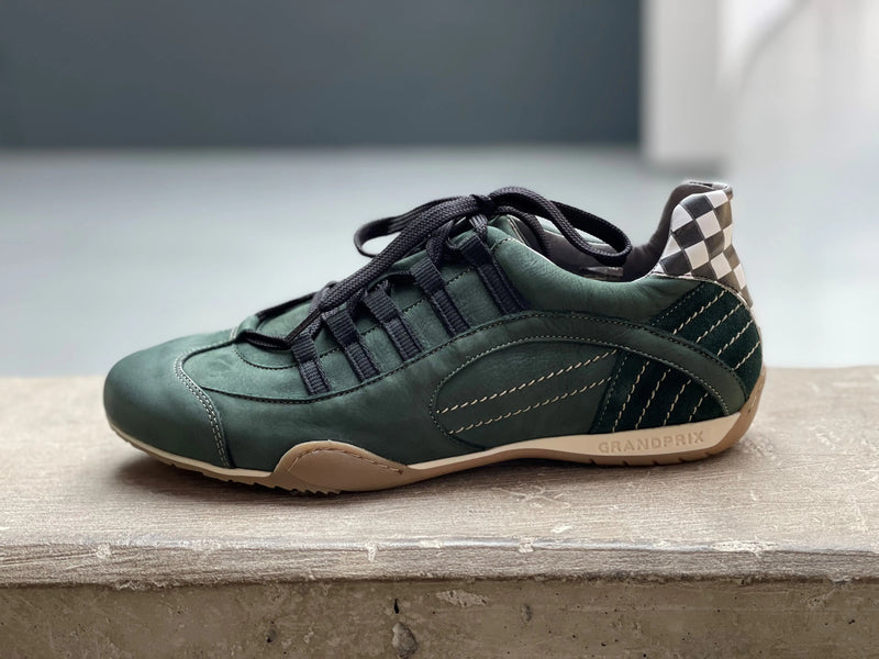 Men's Racing Sneaker in Brexit Green (Dark Green and Black)