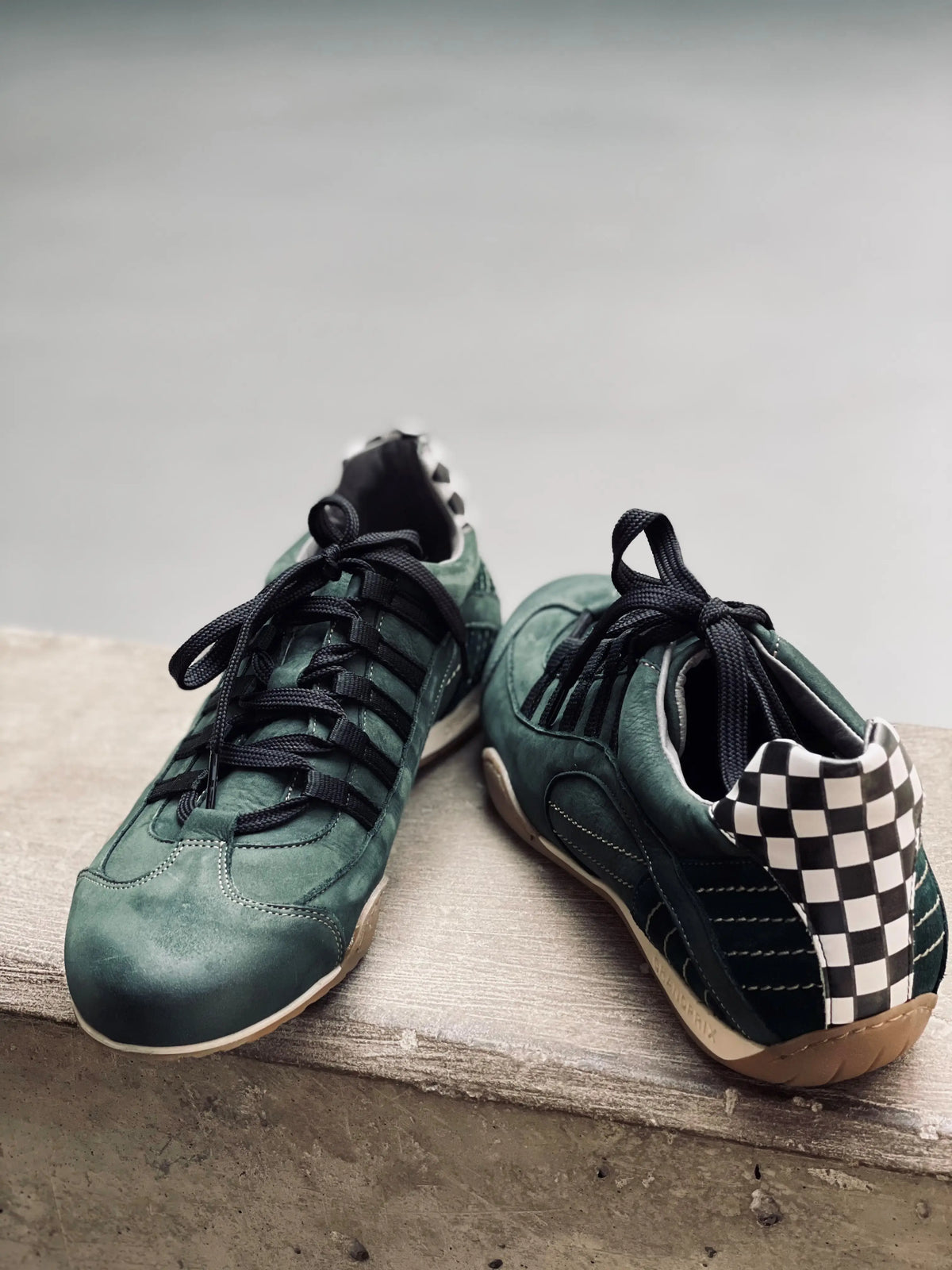 Men's Racing Sneaker in Brexit Green (Dark Green and Black)