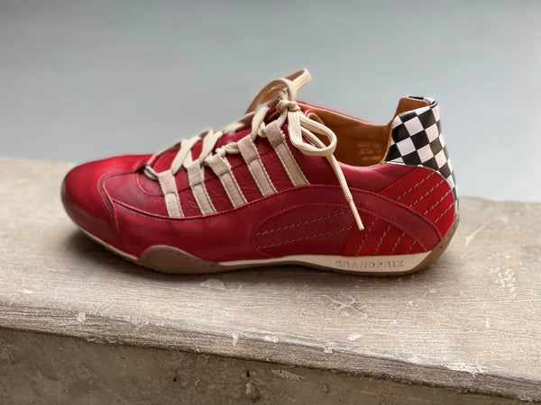 Men's Racing Sneaker in Corsa Rosso (Red and Sand)