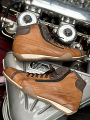 Men's GrandPrix High-Top Sneaker in Cognac (Medium and Dark Browns)