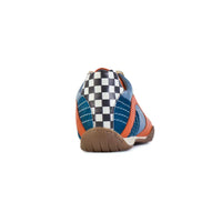 Men's Racing Sneaker in Blue and Orange