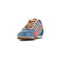 Men's Racing Sneaker in Blue and Orange