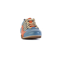 Men's Racing Sneaker in Blue and Orange