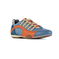 Men's Racing Sneaker in Blue and Orange