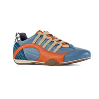 Men's Racing Sneaker in Blue and Orange