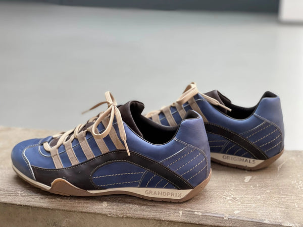 Men's GrandPrix Sneaker in Laguna Seca (Ocean Blue and Sand)