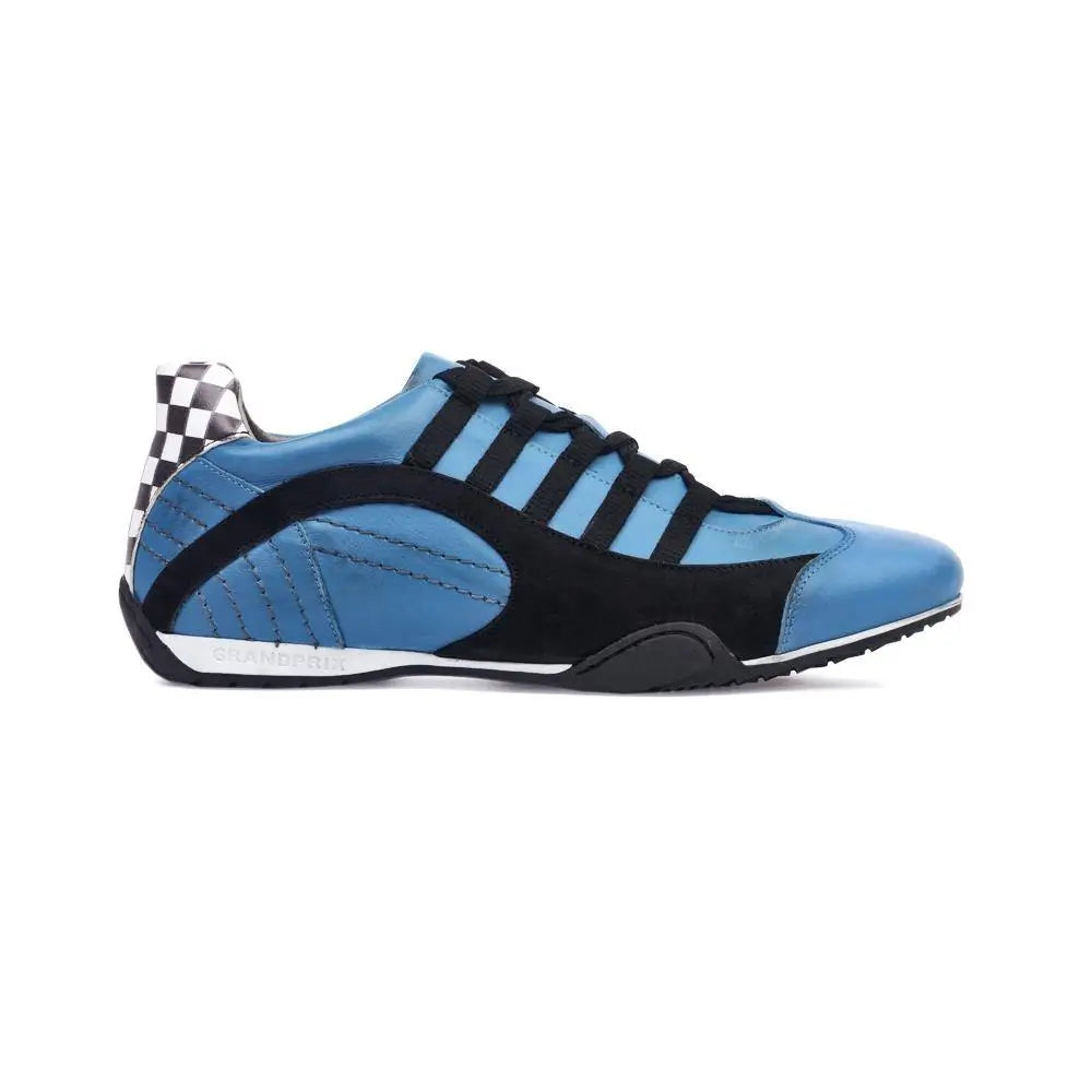 Men's Racing Sneaker in Miami Blue (Bright Blue and Black)