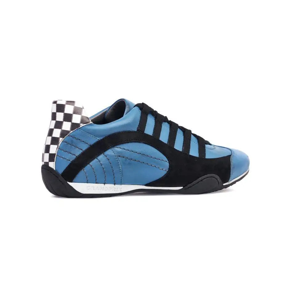 Men's Racing Sneaker in Miami Blue (Bright Blue and Black)