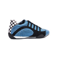 Men's Racing Sneaker in Miami Blue (Bright Blue and Black)