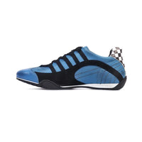 Men's Racing Sneaker in Miami Blue (Bright Blue and Black)