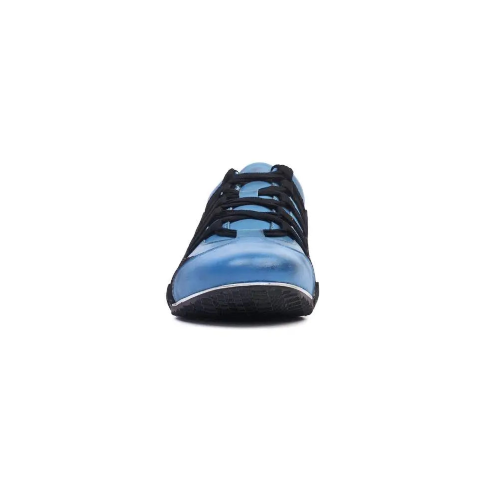 Men's Racing Sneaker in Miami Blue (Bright Blue and Black)