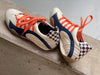 Men's Racing Sneaker in Racing Oil (Creamy White with Navy and Orange)