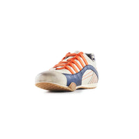 Women's Racing Sneaker in Racing Oil (Creamy White with Navy and Orange)