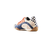 Women's Racing Sneaker in Racing Oil (Creamy White with Navy and Orange)