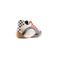 Men's Racing Sneaker in Racing Oil (Creamy White with Navy and Orange)