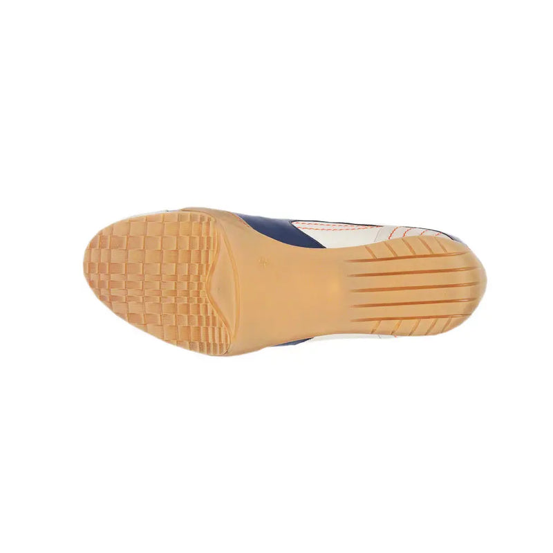 Women's Racing Sneaker in Racing Oil (Creamy White with Navy and Orange)