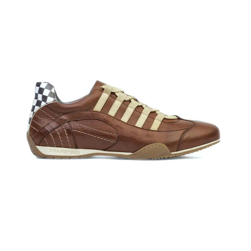 Men's Racing Sneaker in Cognac (Brown and Sand)