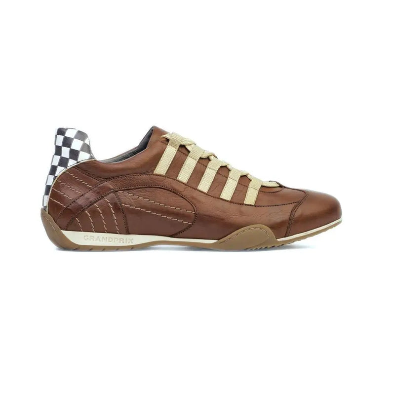 Men's Racing Sneaker in Cognac (Brown and Sand)