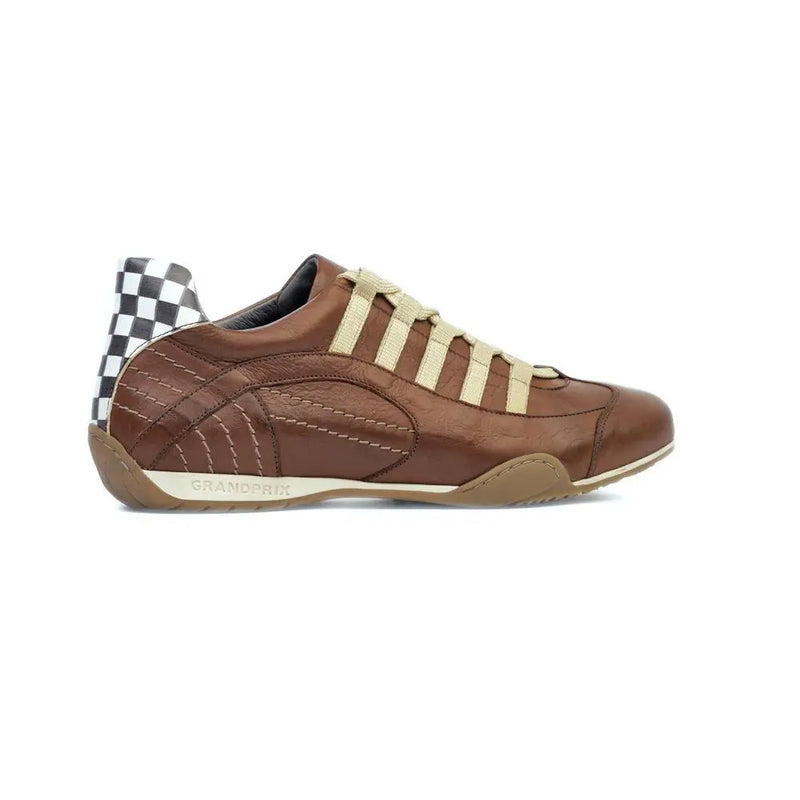 Men's Racing Sneaker in Cognac (Brown and Sand)