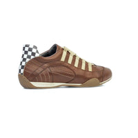 Men's Racing Sneaker in Cognac (Brown and Sand)