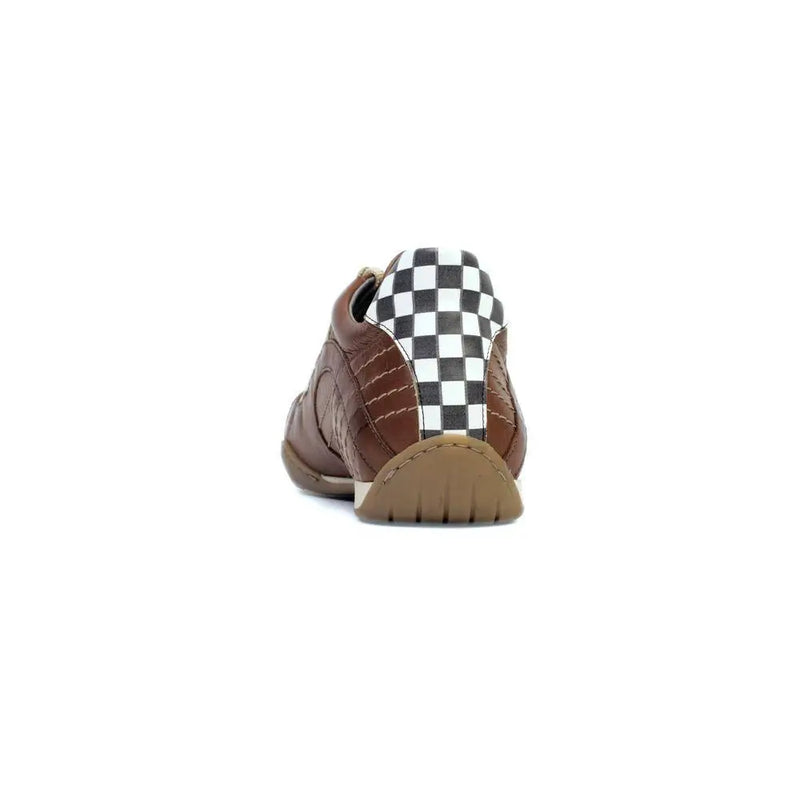 Men's Racing Sneaker in Cognac (Brown and Sand)