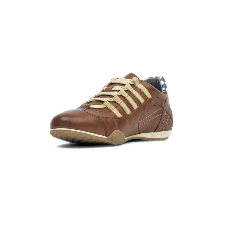 Men's Racing Sneaker in Cognac (Brown and Sand)