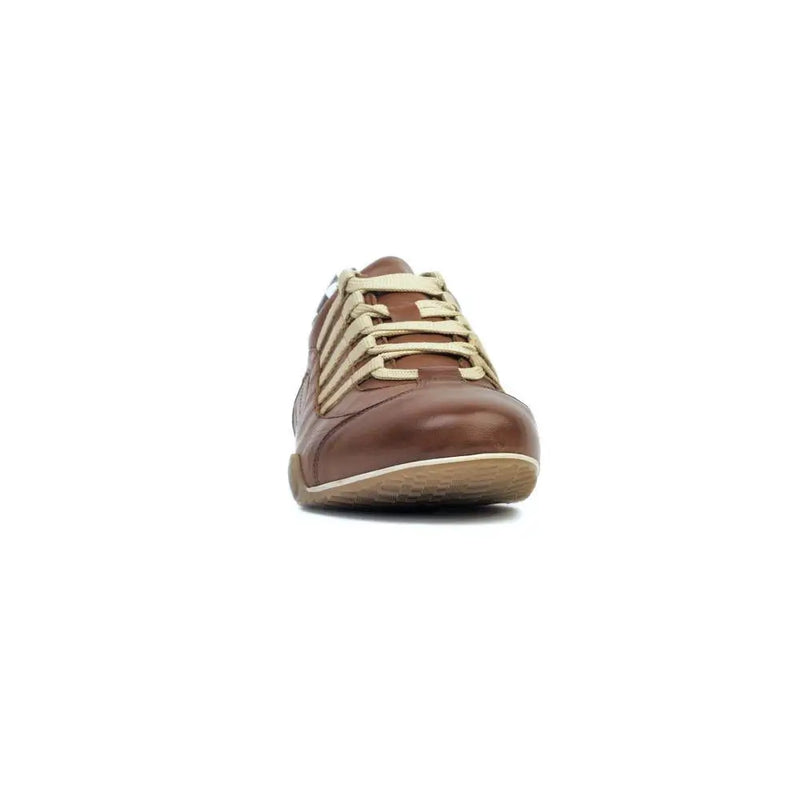 Men's Racing Sneaker in Cognac (Brown and Sand)