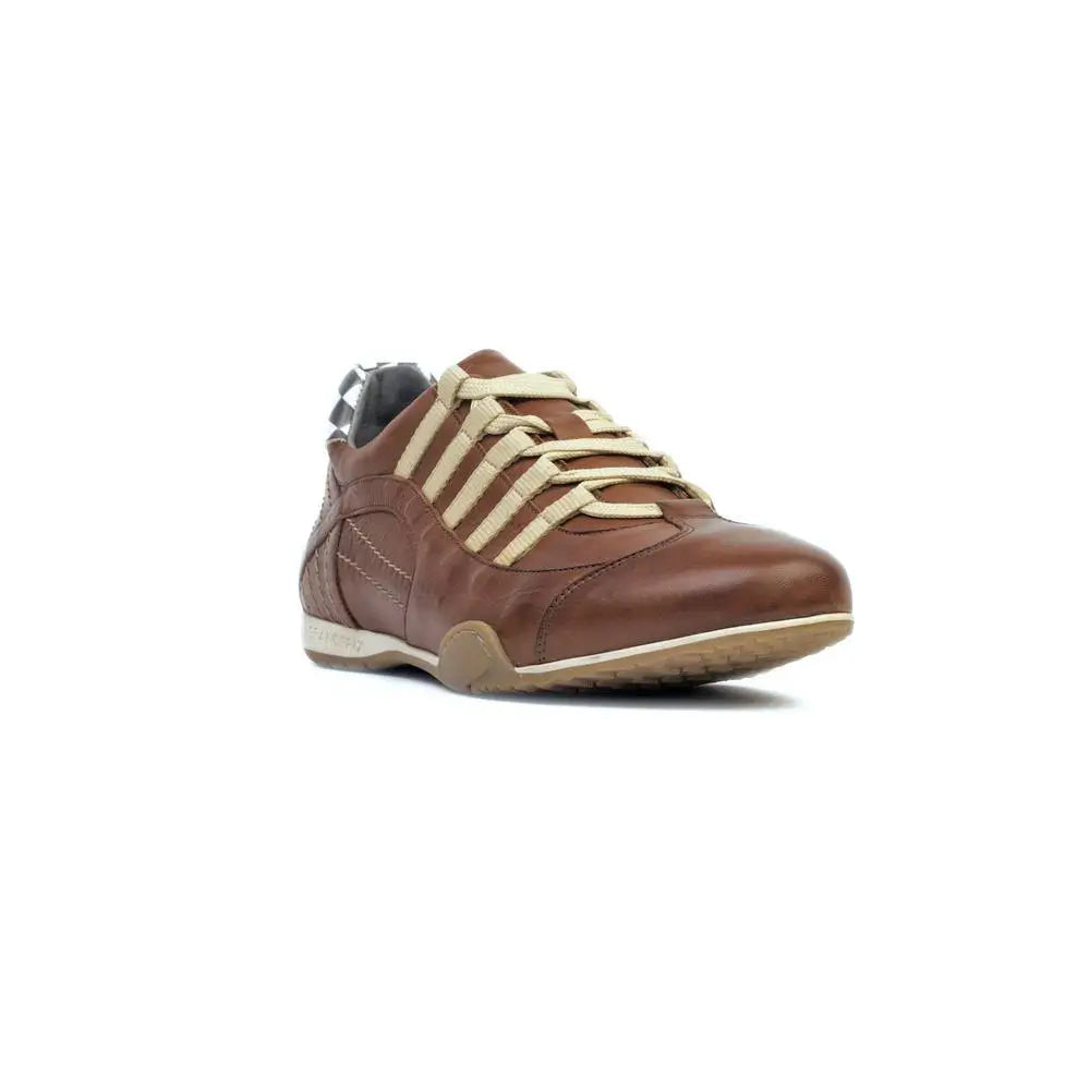 Men's Racing Sneaker in Cognac (Brown and Sand)