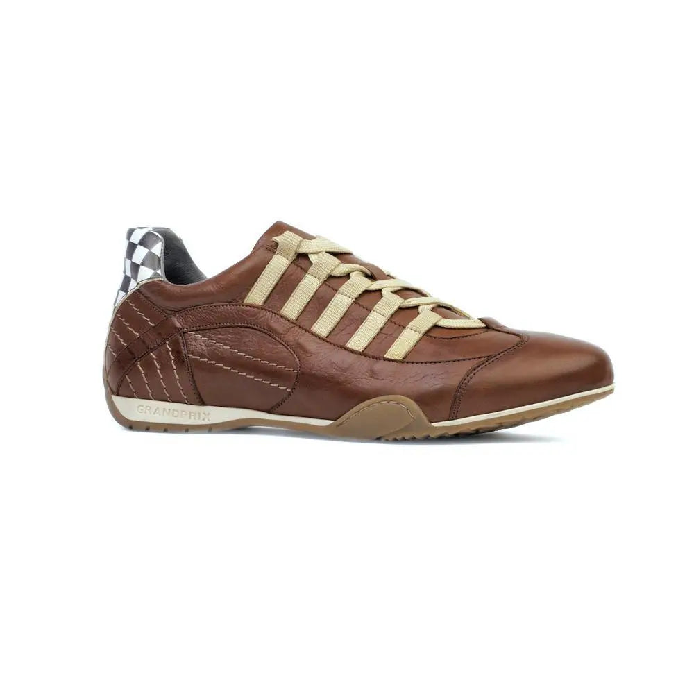 Men's Racing Sneaker in Cognac (Brown and Sand)