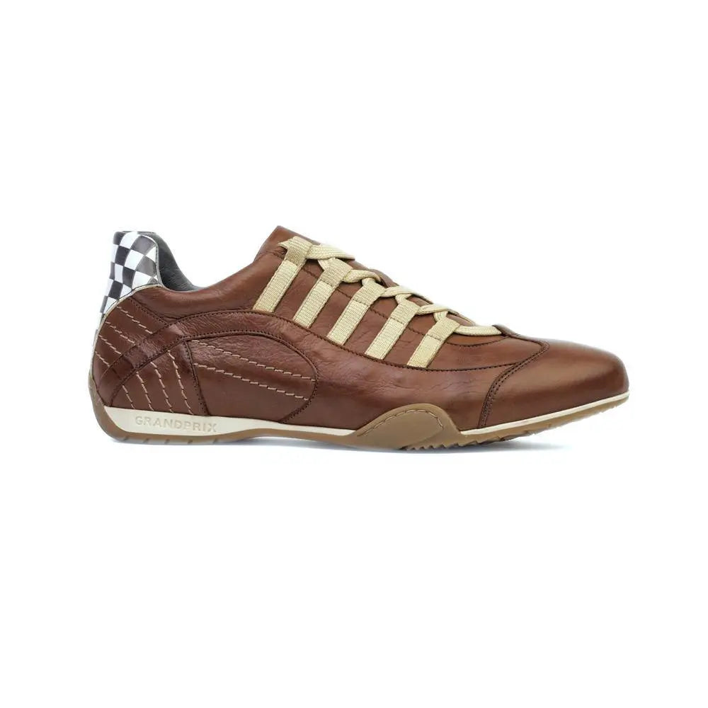 Men's Racing Sneaker in Cognac (Brown and Sand)