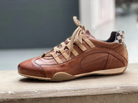 Men's Racing Sneaker in Cognac (Brown and Sand)