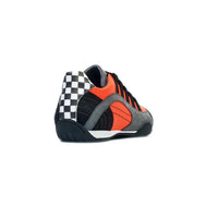 Men's Racing Sneaker in Electric Tri-Colore (Bright Orange, Gray, and Black)