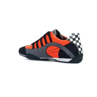 Men's Racing Sneaker in Electric Tri-Colore (Bright Orange, Gray, and Black)