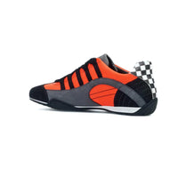 Men's Racing Sneaker in Electric Tri-Colore (Bright Orange, Gray, and Black)